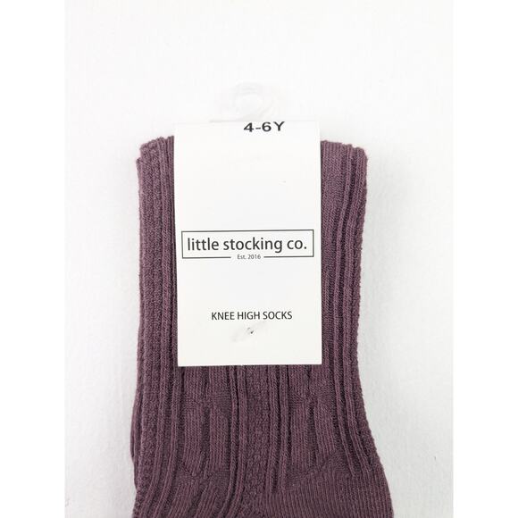 Little Stocking Dusty Plum Knee Socks 4-6 Year - Picture 2 of 3